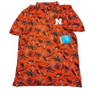 Columbia NCAA Nebraska Cornhuskers Super Terminal Tackle Omni Shade Polo Mens S